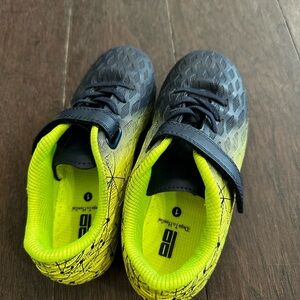 Kids Blue and Yellow Athletic Shoes- soccer cleats